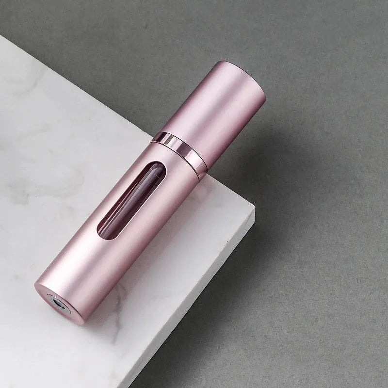 Portable Refillable Perfume Bottle with Spray Pump - 5ml Travel Cosmetic Container