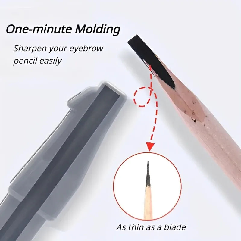 Portable Eyebrow Pencil Sharpener Makeup Tool with Multiple Colors - Compact Cosmetic Pencil Sharpening
