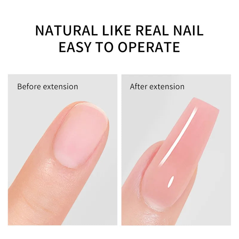 15ml Nail Extension Gel Kit Poly Nail Acrylic Build Strong Long-Lasting Polish