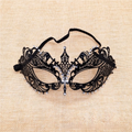 Black Gold Skull Metal Mask for Halloween Masquerade Party - Venetian Half Face Mask