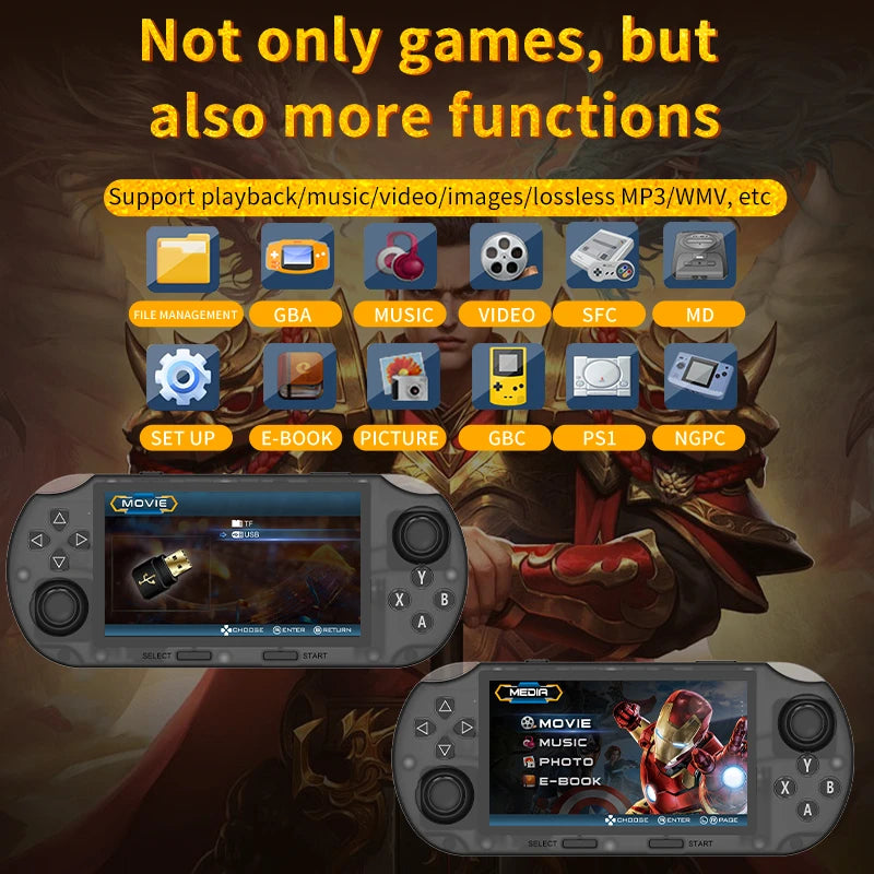 Handheld Game Console with 4.5-Inch HD Screen Supports TV Output & 20,000+ Games