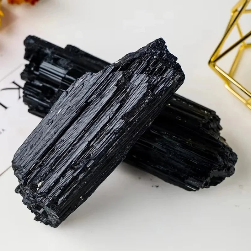 Large Natural Black Tourmaline Raw Stone - Healing & Home Decor