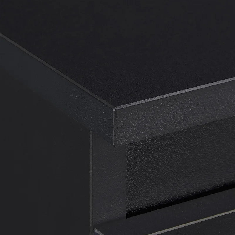Nightstand with 3 Drawers - Wooden Bedside Table with Storage for Bedroom, Living Room, Office - Black