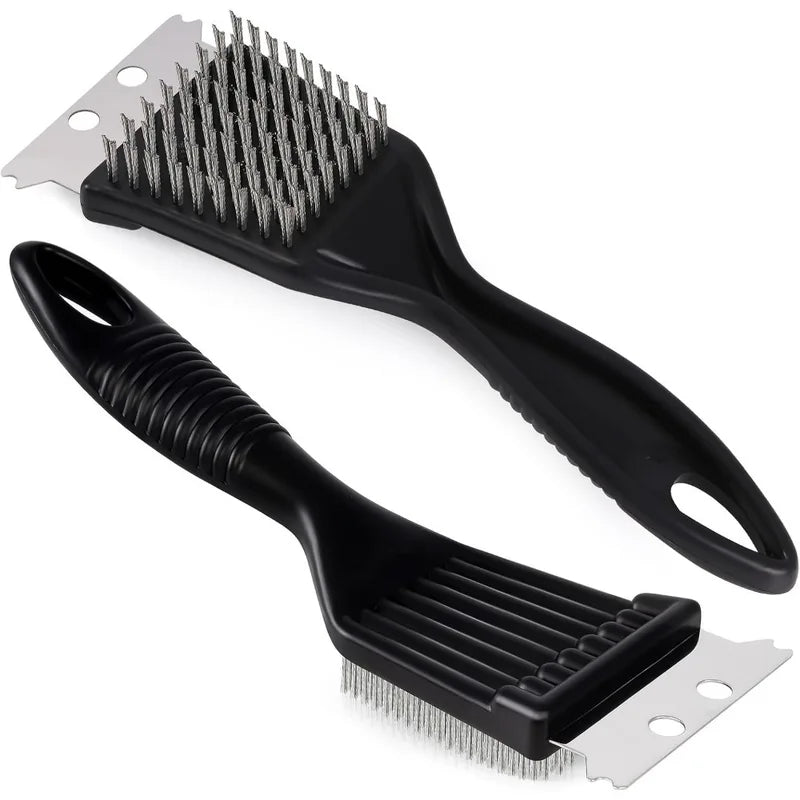8-Inch Heavy Duty Stainless Steel Grill Brush for Outdoor Cooking Cleaning