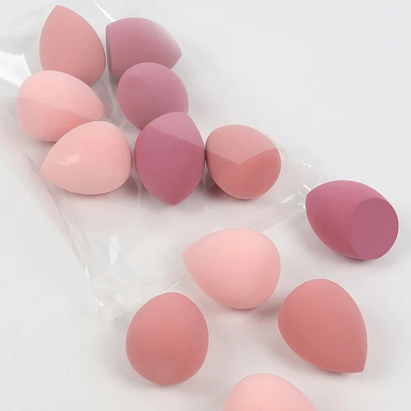 Makeup Sponges 12-Pack Latex-Free Dual Use Multi-Color Cosmetic Brushes