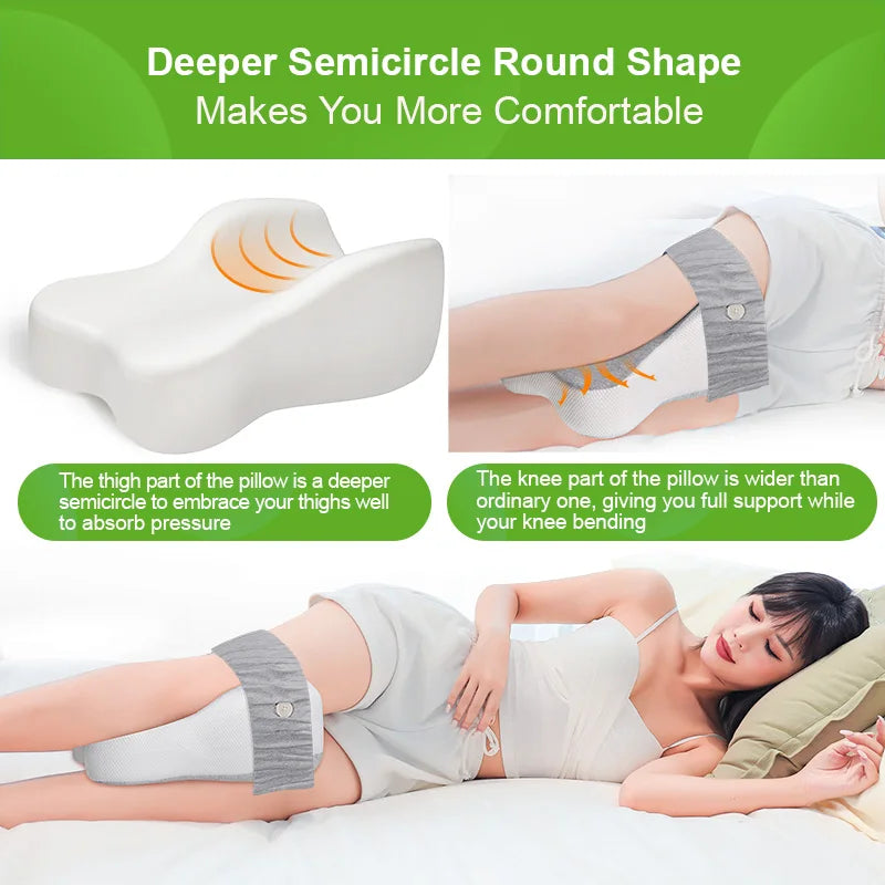 Long Knee Pillow for Side Sleepers Support Thighs and Knees - Large Leg Wedge
