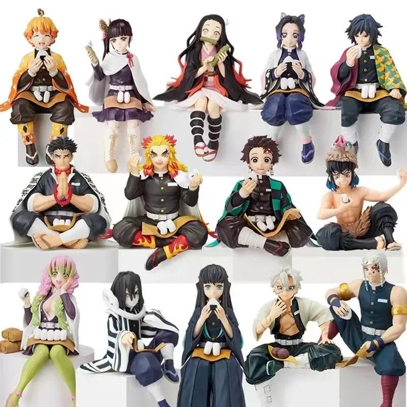 Anime Demon Slayer Action Figures Set for Kids - Tanjirou, Giyuu, Nezuko, Zenitsu, Kochou