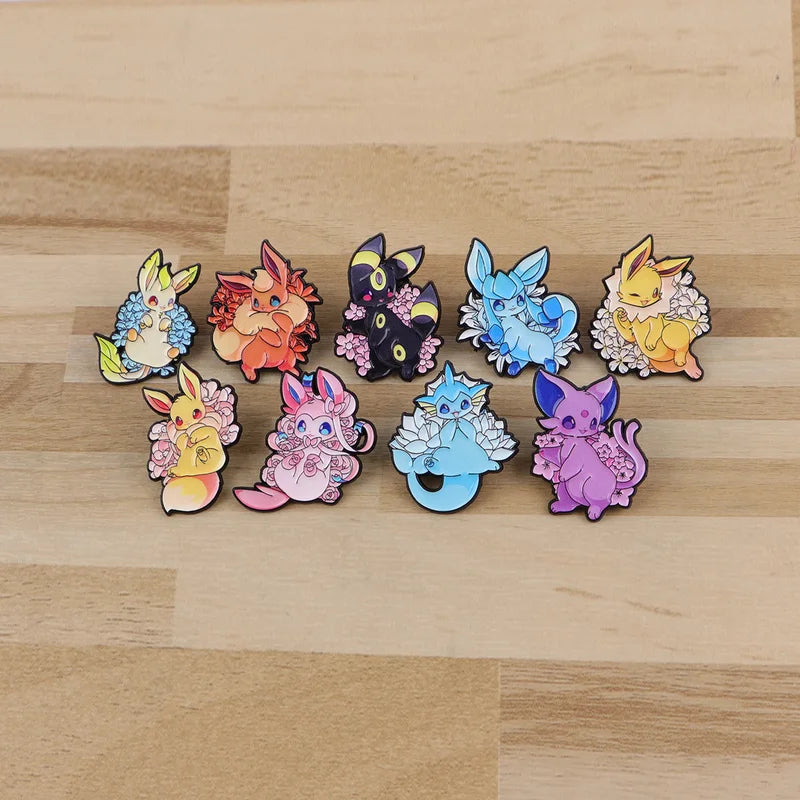 Cute Anime Elf Enamel Lapel Pins Cartoon Brooches for Backpack Clothing Accessories Gift Set