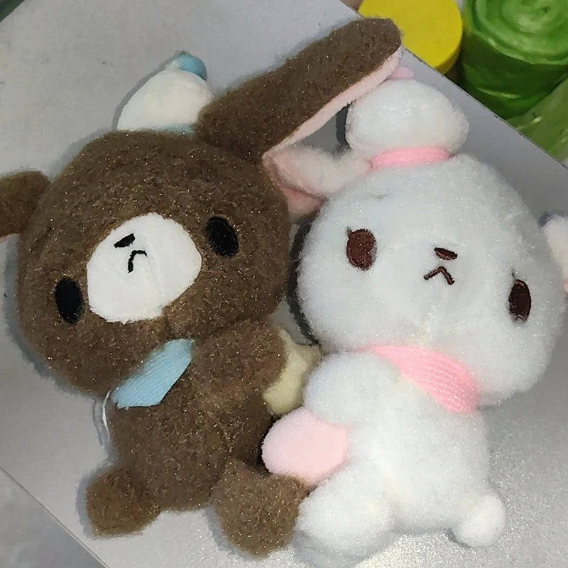 Cute Furry Plush Bunny Keychain - Cartoon Heart Bag Charm, Portable Toy