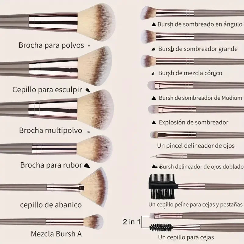Professional Makeup Brush Set 3-20 Pcs Hypoallergenic Face & Eye Brushes