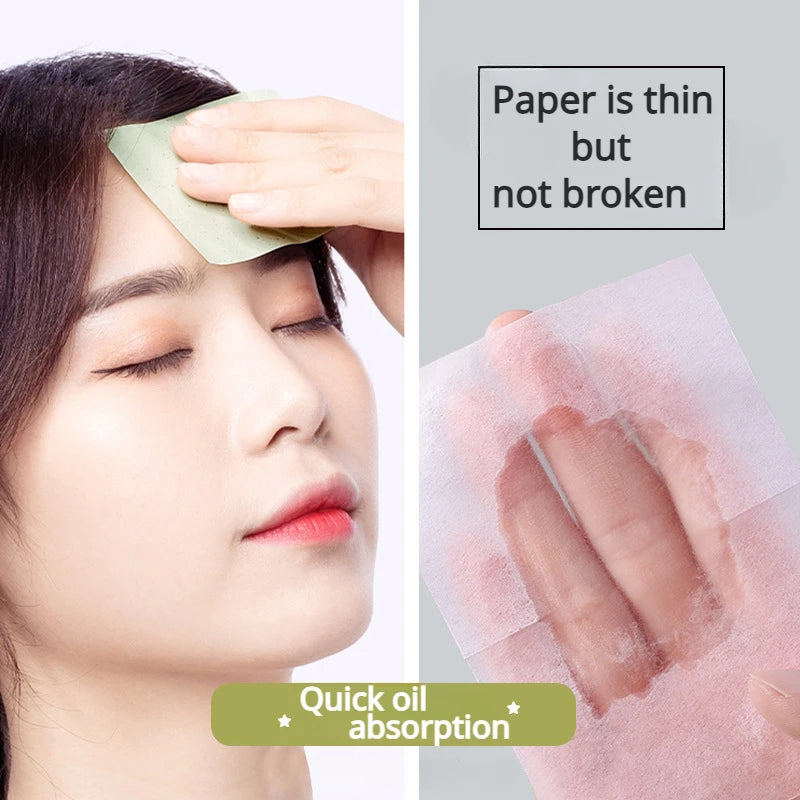 Matte Face Wipes Oil Control Sheets - Oil-Absorbing Facial Cleansing Papers