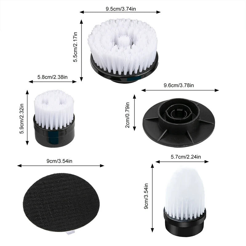 18PCS Replaceable Brush Heads Cleaning Kit for Electric Rotary Scrubbers