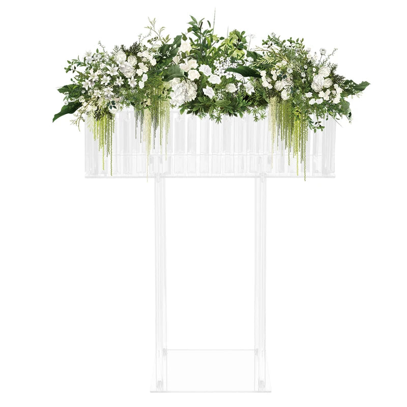 Crystal Flower Stand Wedding Centerpiece Display Racks 60x20x78cm - Clear Acrylic