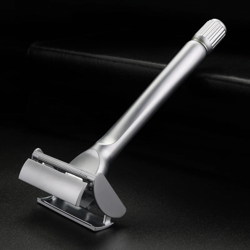 Men's Butterfly Head Manual Shaver with Anti-Snag Alloy Double Blade