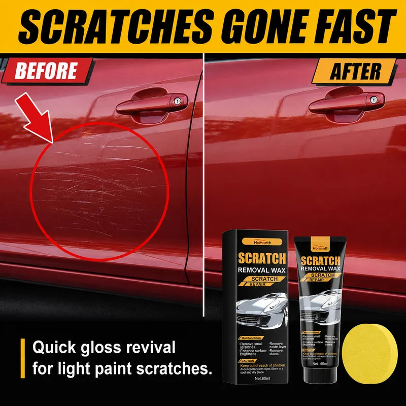 Car Scratch Remover Wax - Auto Paint Repair Cream for Light Scratches & Oxidation