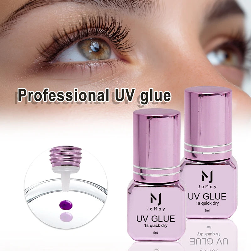 Fast Drying UV Eyelash Extension Glue - Super Strong Adhesive for False Lashes 5ML
