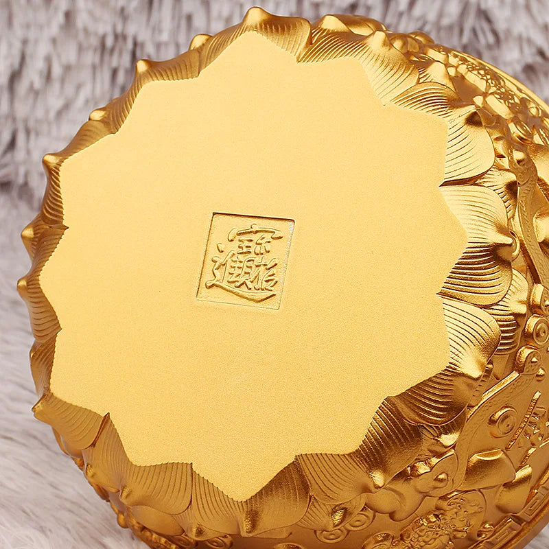 Decorative Copper Ruyi Cornucopia Bowl for Home & Shop Blessing Gifts - 1Pc