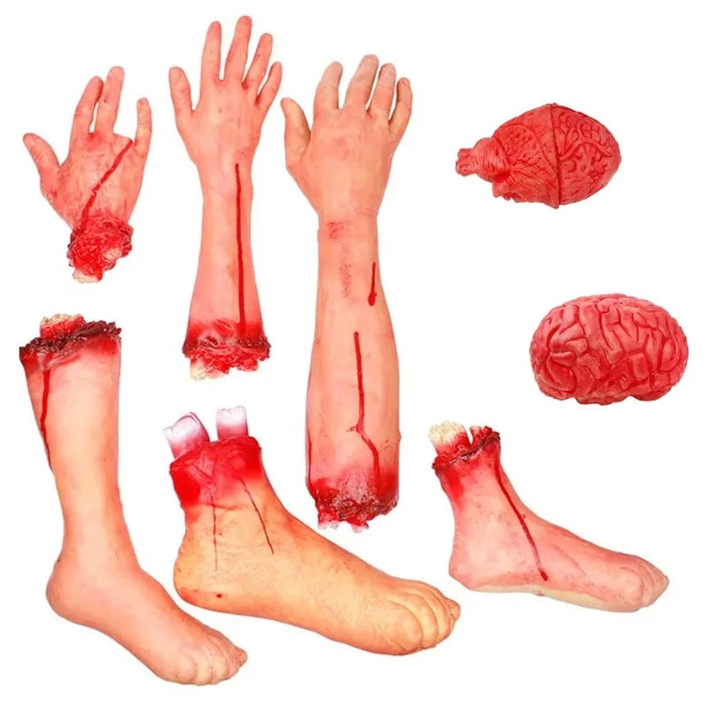 Halloween Bloody Hand Prop - Realistically Sized Scary Yard Decor for Haunted House