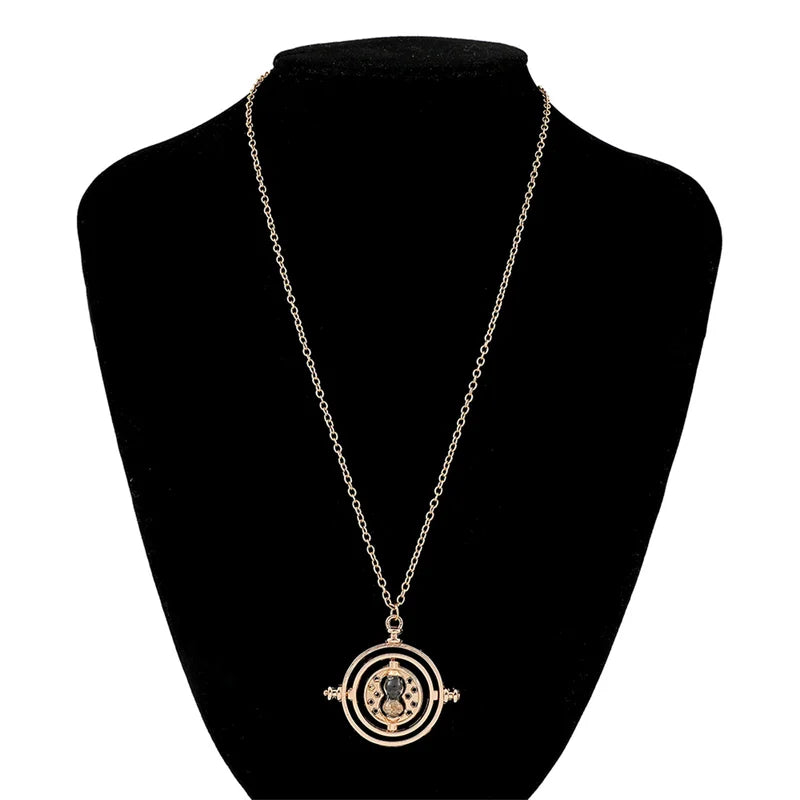 Harried Time Necklace Hourglass Timer - Rotatable Astronomical Converters for Cosplay & Gift