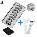 Magnetic Reusable False Eyelashes Kit with Tweezers - Natural & Dramatic Styles