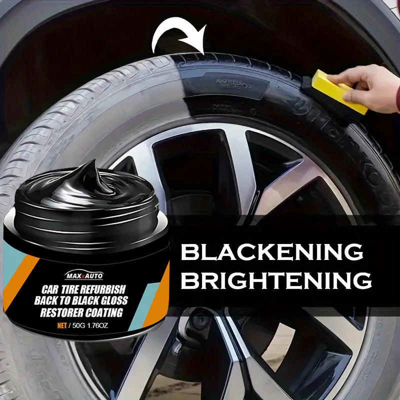 Car Tire Shine & Protection Wax - Long-Lasting Gloss & Anti-Aging Coating