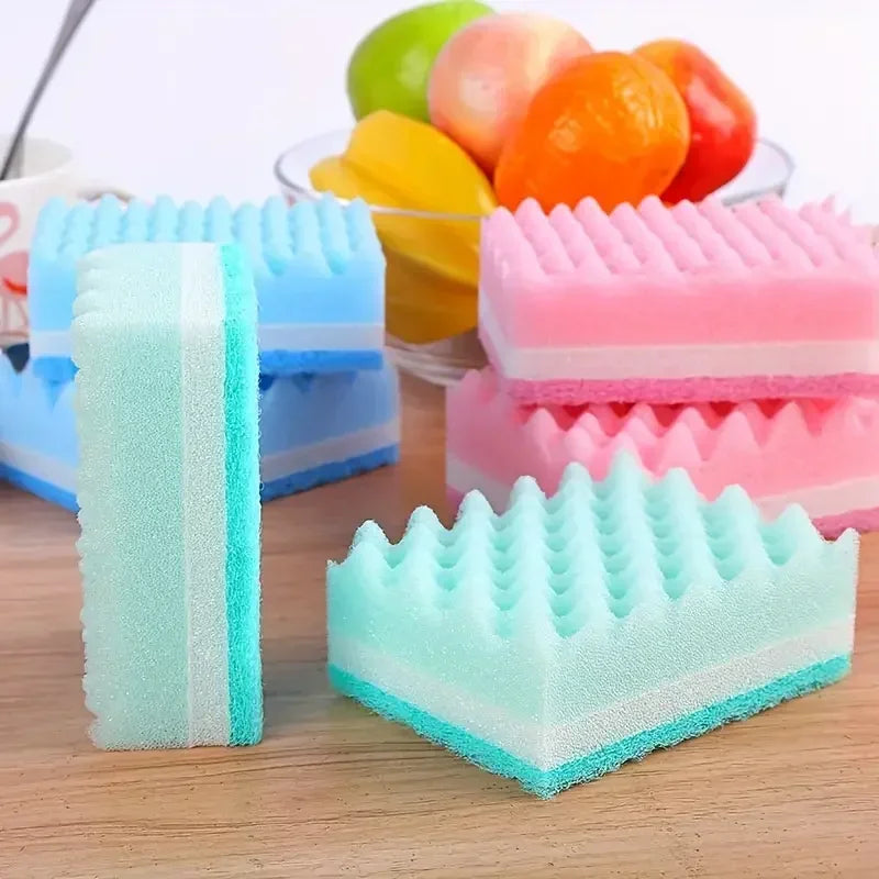 Kitchen Cleaning Sponges Pack - Multi or Orange, Durable & Food Safe