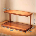 Multi-Layer Wooden Kitchen & Tea Room Storage Rack - Countertop Organizer