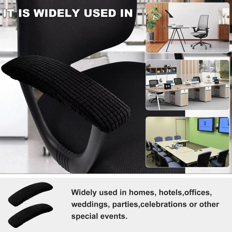 Stretchable Office Chair Arm Cover Dustproof & Stain Resistant Slipcover - 1 Pair