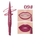 Waterproof Nude Lip Liner & Matte Lipstick 2-in-1 Pencil for Long-Lasting Lip Makeup