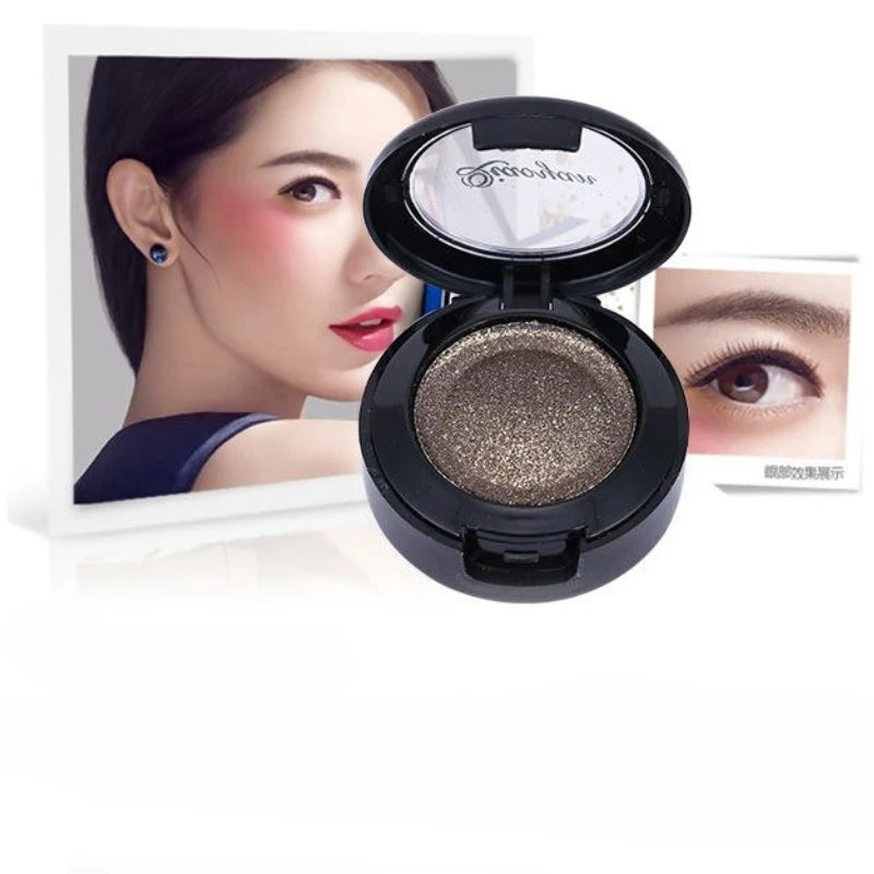 Matte & Shimmer Eyeshadow Palette with Mirror & Brush - Multiple Colors