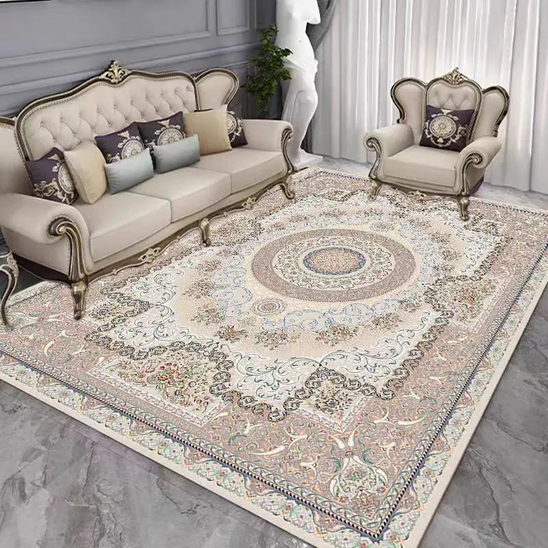 Large Persian Style Retro Carpet Door Rug Non-Slip Floor Mat for Living Room Bedroom