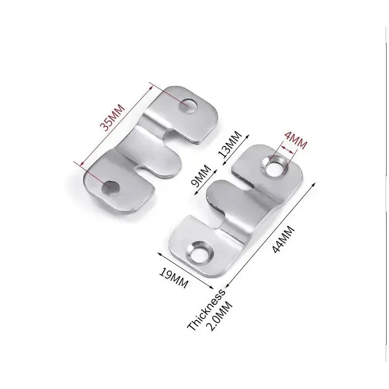 10pcs Stainless Steel Picture Frame Hanging Buckles Wall Mounting Clips
