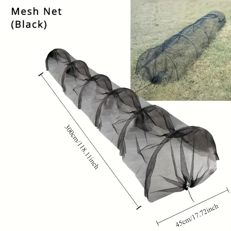 Collapsible Mesh Tunnel for Birds & Insects - UV Protection, Durable Garden Barrier