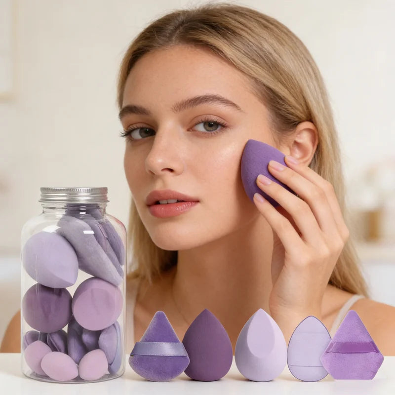 Set of 12 or 15 Makeup Sponges Beauty Egg Cosmetic Blenders Powder Puffs