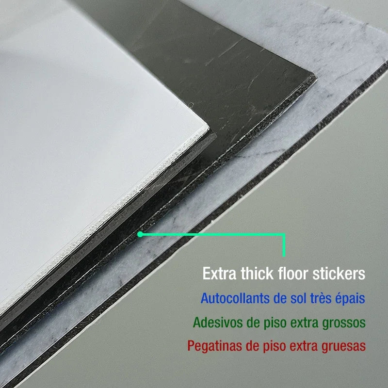 Self-Adhesive Marble Tile Floor Stickers Waterproof Peel & Stick Wall & Floor Decor