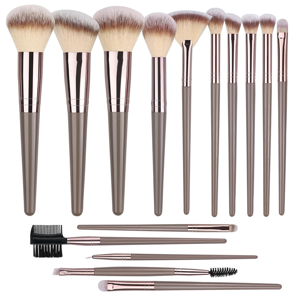 Professional Makeup Brush Set 3-20 Pcs - Cosmetic Tools for Face & Eyes