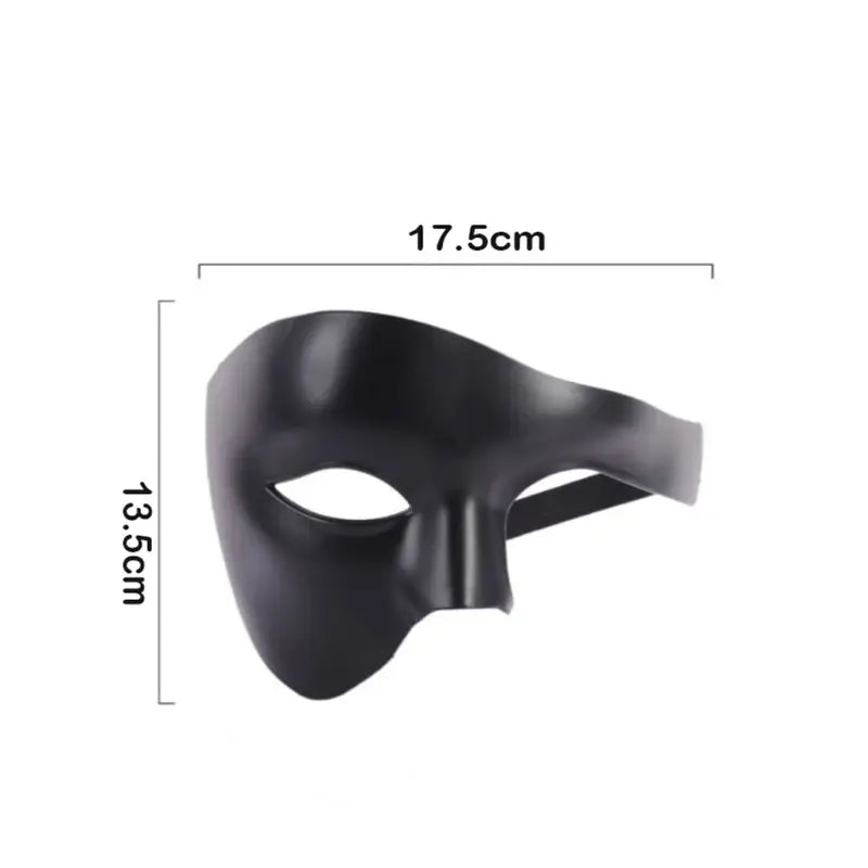 Lightweight Plastic Masquerade Mask for Costume and Cosplay - Unisex, Multiple Colors