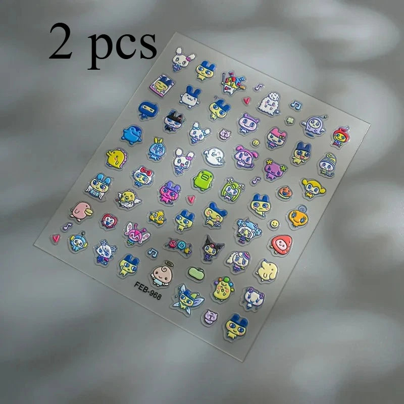 3D Nail Stickers for Pets - Cartoon Cute Decorative Pet Nail Art DIY