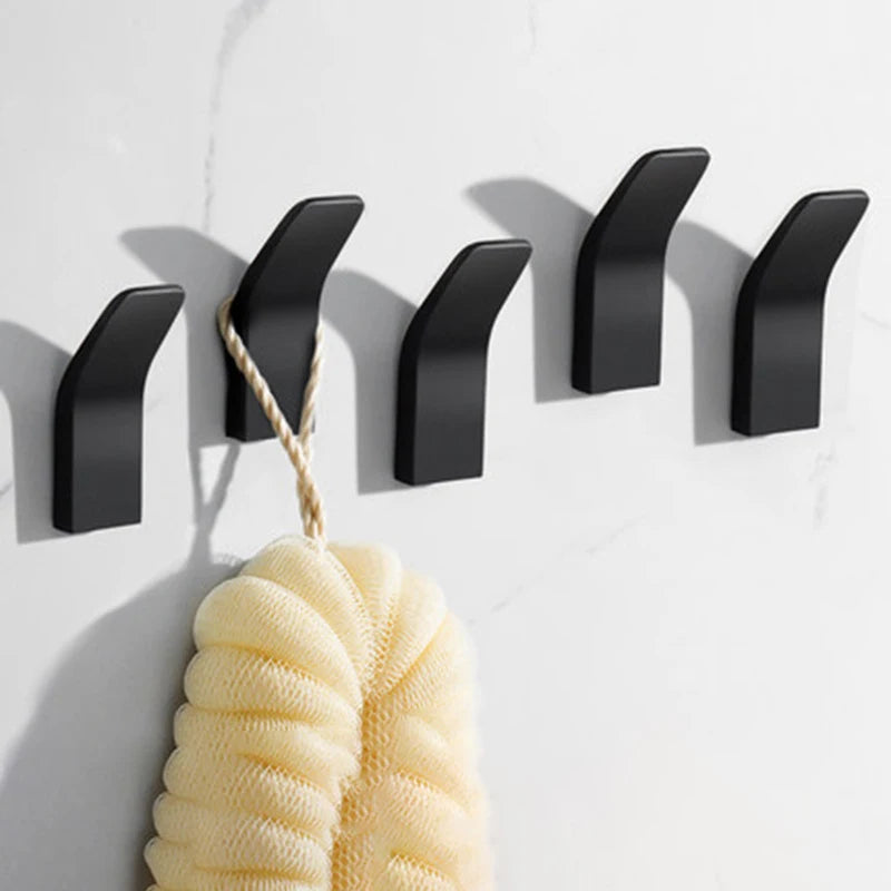 Space Aluminum Hook - Waterproof Rustproof Adhesive Wall Hanger for Clothes & Towels