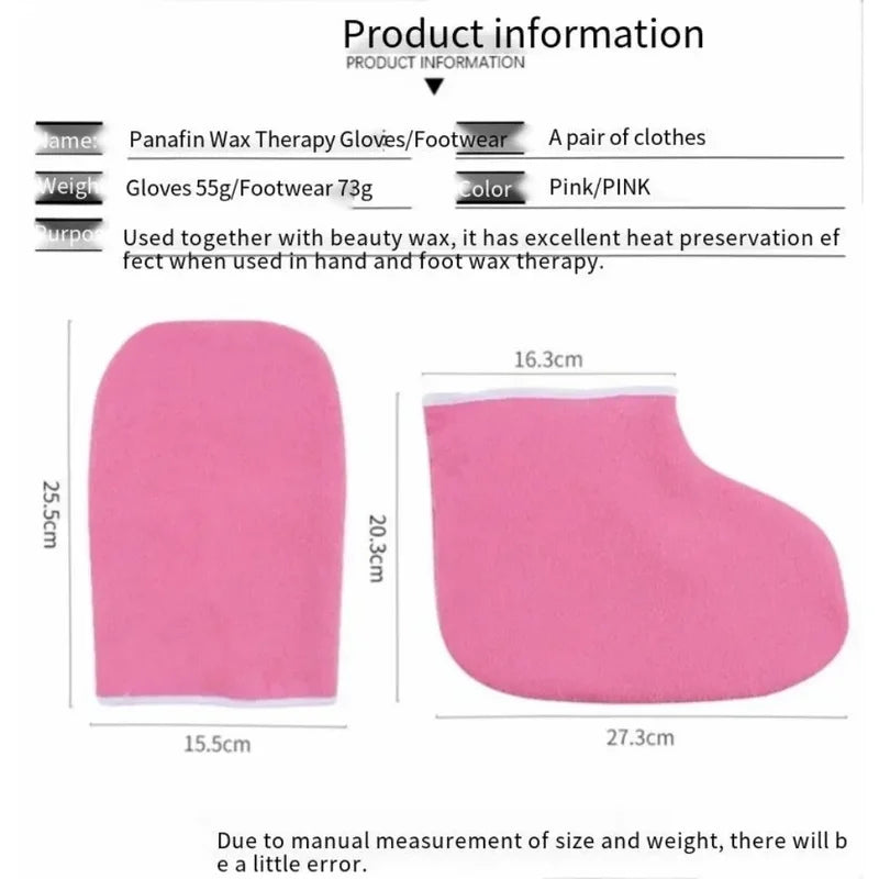 Paraffin Wax Spa Kit for Hand and Foot Care with Cotton Gloves and Wax Brushes