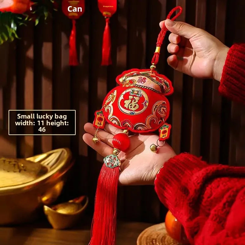 Traditional Chinese New Year Lanterns Hanging Strings Bell Decor - Spring Festival Ornament