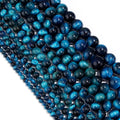 Natural Stone Blue Tiger Eye Beads Set for Jewelry Making - Loose Round Beads 4-12mm