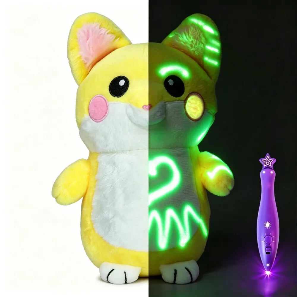 Glow-in-The-Dark Plush Doll Toy - Light Painting Educational Stress Relief Gift