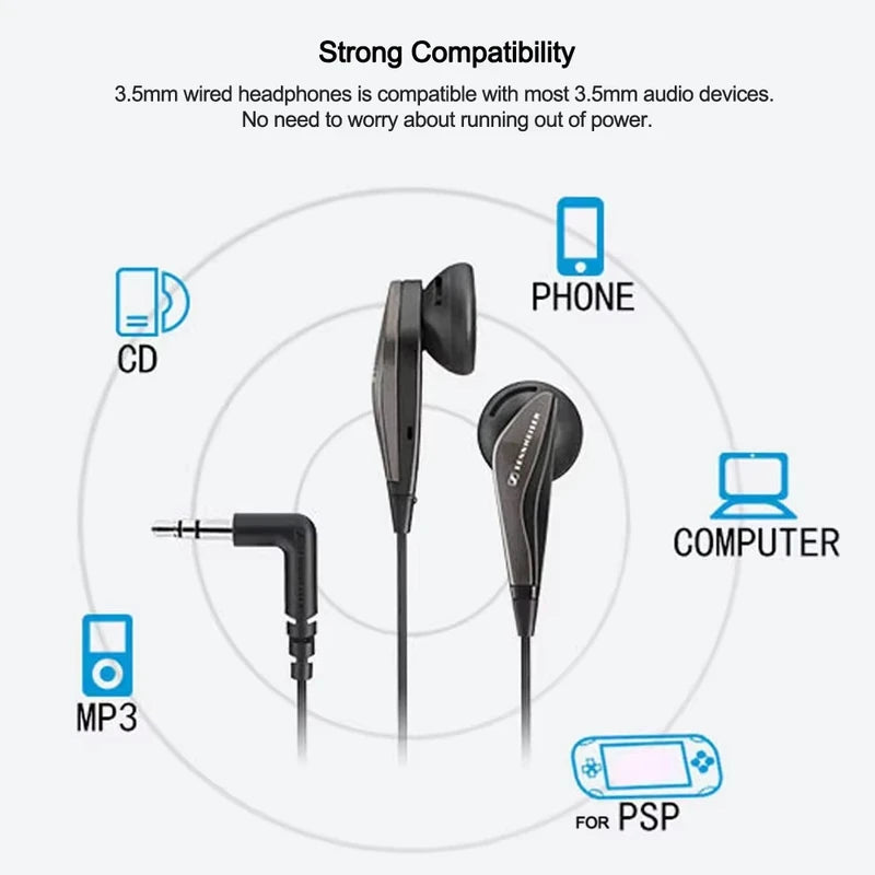 In-Ear Wired Headphones with High-Resolution Sound and Powerful Bass
