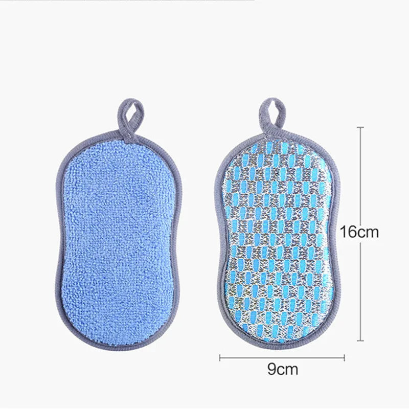Double Sided Kitchen Cleaning Sponge Set - Dishwashing Scouring Pads
