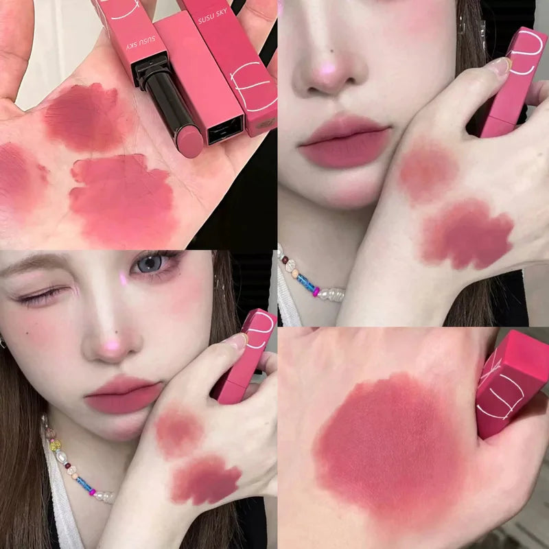 Waterproof Matte Lip Gloss & Lipstick Set - Nude Red & Sexy Tints