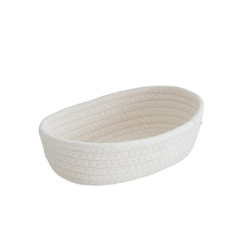 Cotton Rope Woven Storage Baskets - Organize Box for Keys, Cosmetics, Sundries
