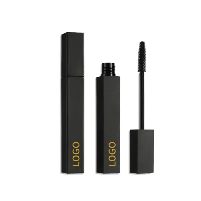 Waterproof Black Mascara with Silicone Brush - 8g Vegan Eyelash Lengthening & Smudge-Free