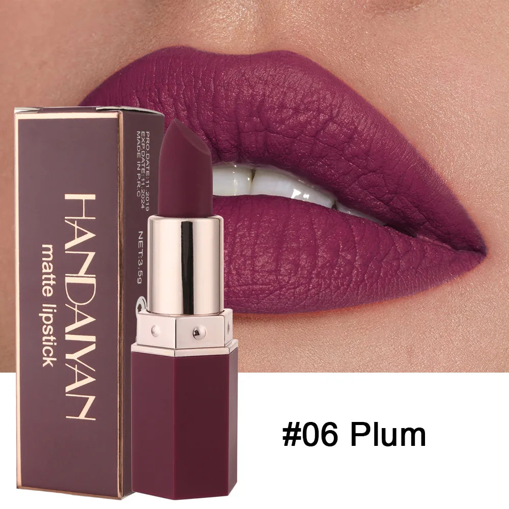 Matte Waterproof Lipstick Set - Long Lasting Nude & Red Shades for Women