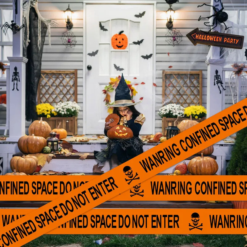 Halloween Caution Barrier Tape Keep Out Danger Warning Barrier Cordon 10M